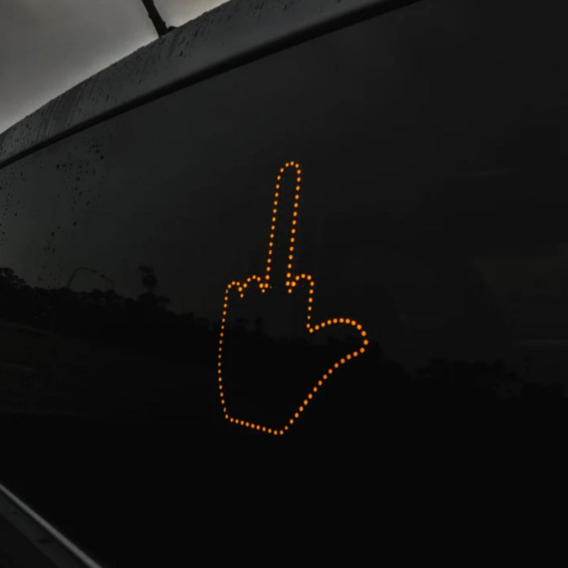 Personality Car Decoration Three Kinds Of Facial Expression Plastic Gesture Light