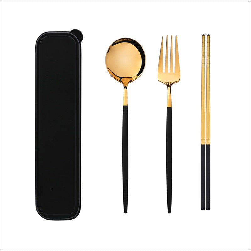 Cutlery Knife Fork Spoon Dinnerware Set With Box Household Dinner Tool ...