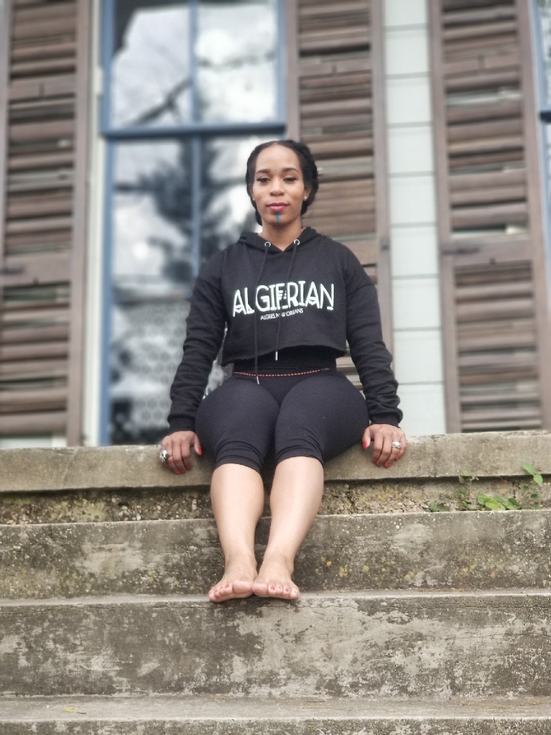 Algierian Hoodie Crop Top